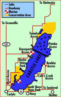 Carlyle Lake Map