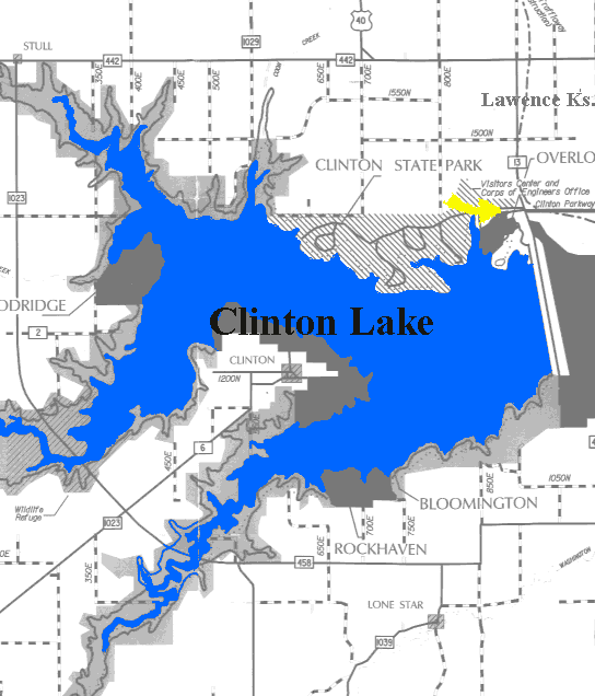 Clinton Lake Map