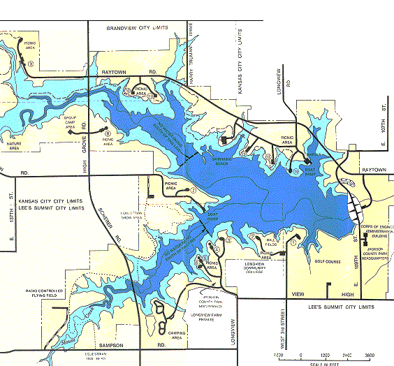 Longview Lake Map
