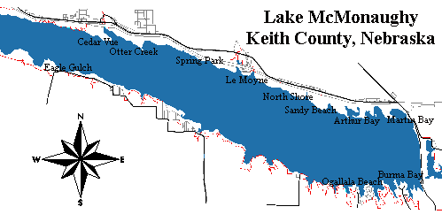 McMonaughy Lake Map
