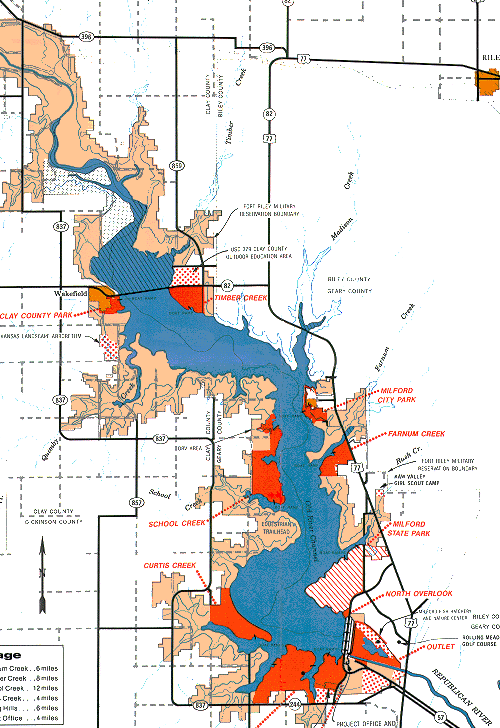 Milford Lake Map