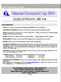 Notice of Regatta