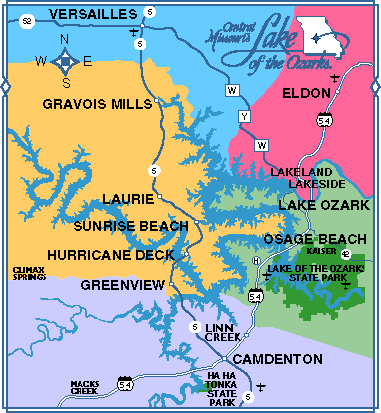 Lake of the Ozarks map