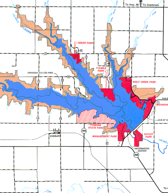 Pomona Lake Map