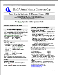 Schedule of Events