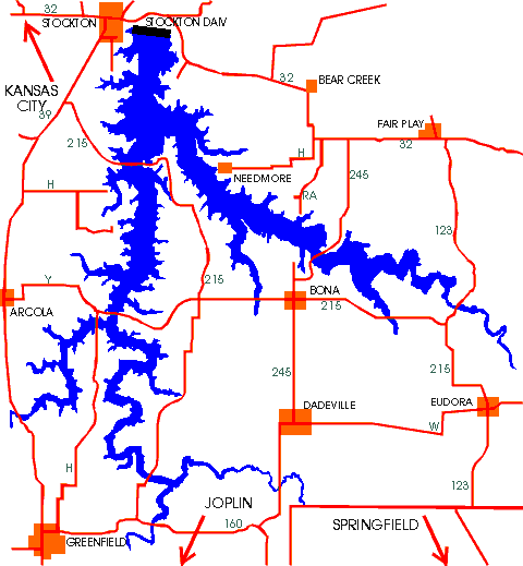 Stockton Lake Map