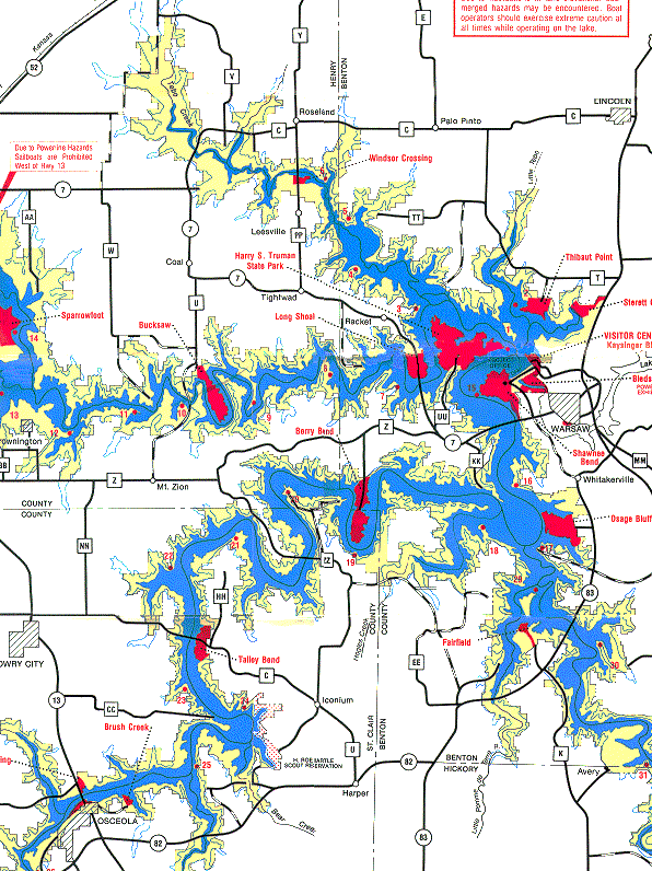 Truman Lake Map